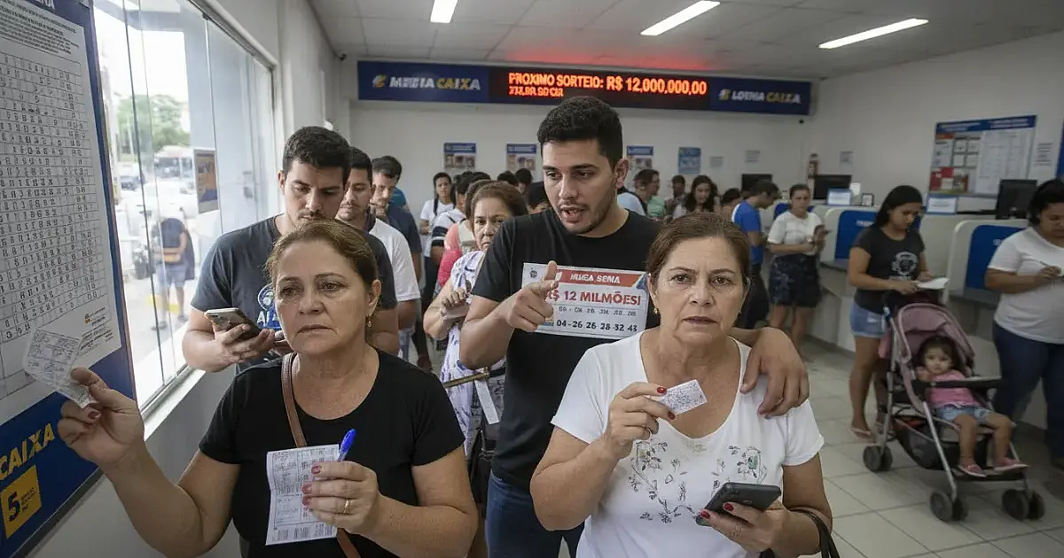Mega-Sena acumula e prêmio salta para R$ 12 milhões; veja os números sorteados