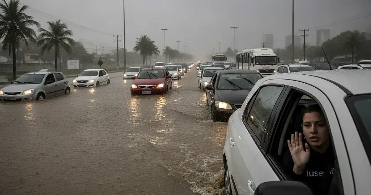 Temporal no litoral de SP: alagamentos travam vias e colocam cidades em alerta