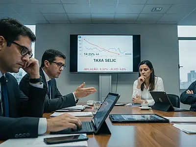 O presidente do Banco Central, Gabriel Galípolo, lidera reunião do Copom que define rumos da taxa Selic.