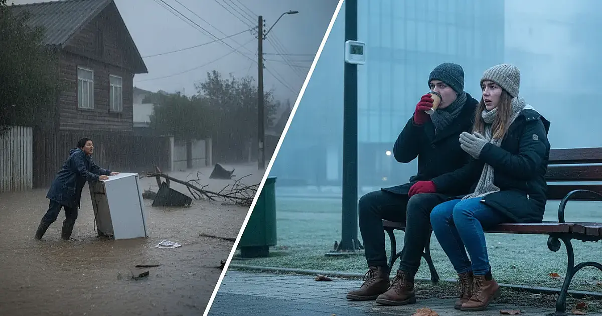 Frente fria e ciclone trazem clima extremo: frio de 5°C e chuvas de 200 mm atingem o Brasil