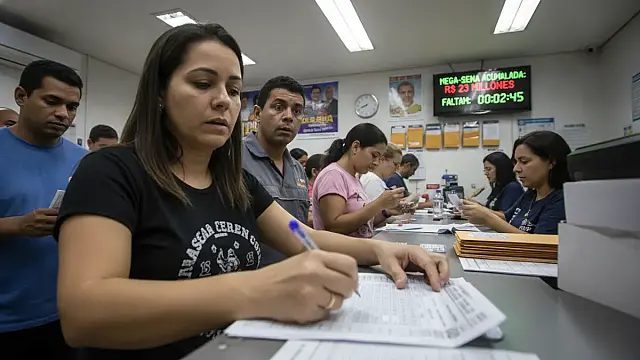 Apostas para a Mega-Sena acumulada podem ser feitas até as 20h desta terça-feira.