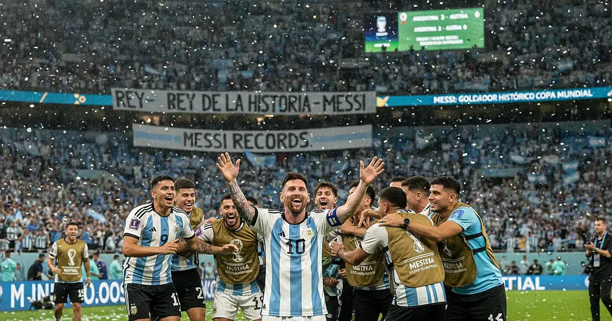 Messi faz história, quebra recorde mundial e Argentina carimba vaga nas oitavas da Copa 2026