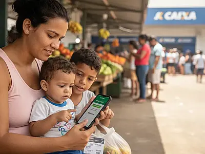 Beneficiários do Bolsa Família podem movimentar o valor através do aplicativo Caixa Tem ou realizar saques em agências e lotéricas.