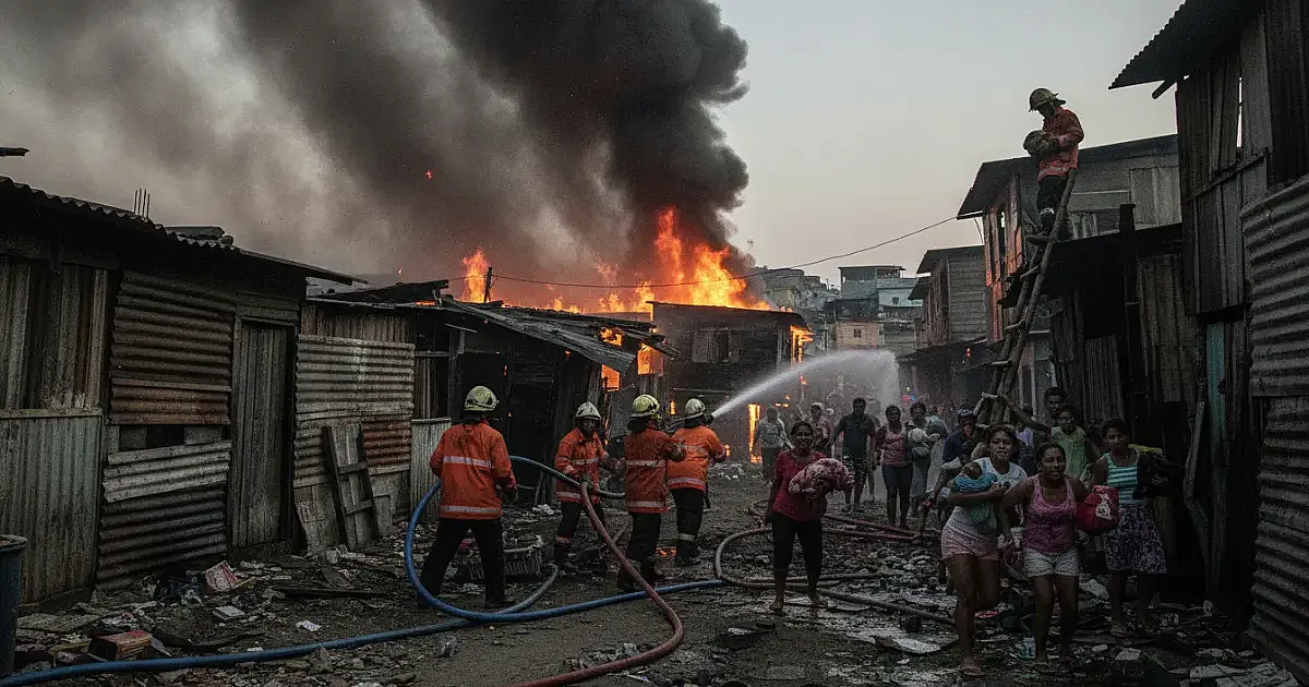 Incêndio em Paraisópolis: Fogo destrói casas e mobiliza bombeiros na Zona Sul de SP
