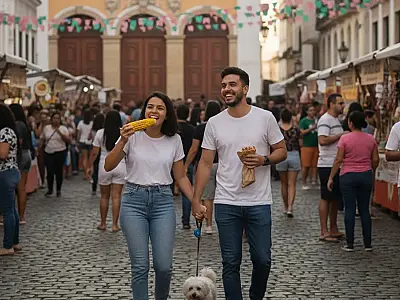 Eventos de economia criativa e festas juninas movimentam praças e pontos turísticos de Santos neste final de semana.