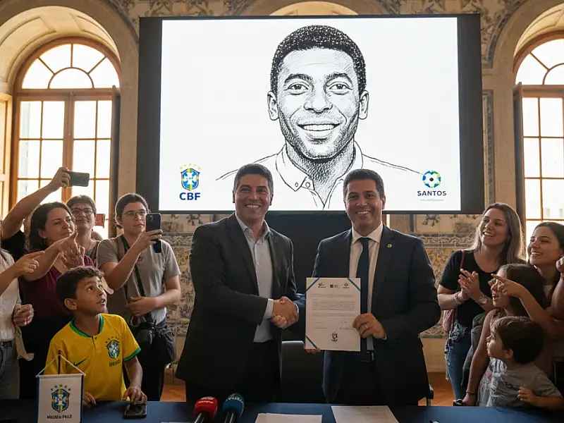 Santos e CBF selam parceria para transformar o Museu Pelé em polo global de turismo