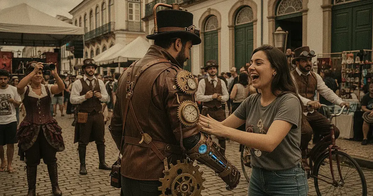Festival Steampunk Santos transforma o Centro Histórico em cenário de ficção científica neste fim de semana