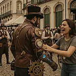 Festival Steampunk Santos transforma o Centro Histórico em cenário de ficção científica neste fim de semana