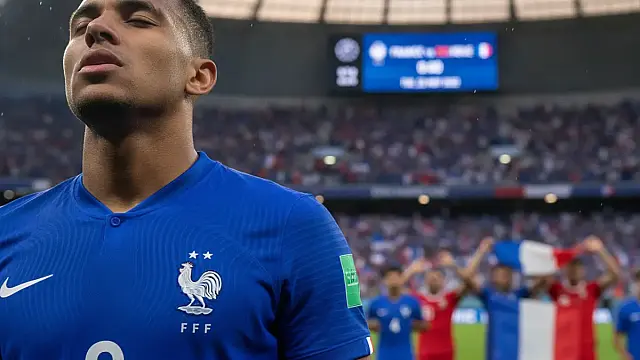 O 'Coq Gaulois' é o emblema tradicional presente no uniforme oficial da seleção da França.