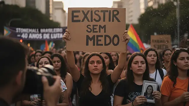 Manifestantes celebram o Dia do Orgulho e pedem por mais políticas públicas e segurança no Brasil.