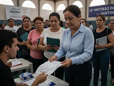 Santos realiza Mutirão do Emprego com 182 vagas e foco em profissionais com mais de 50 anos