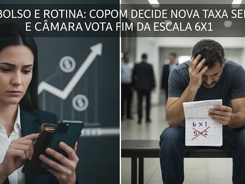 Bolso e rotina: Copom decide nova taxa Selic e Câmara vota fim da escala 6x1