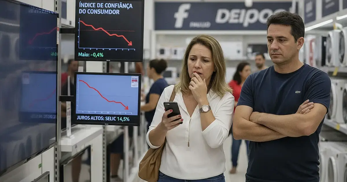 Confiança do consumidor paulistano recua em maio: o que está travando o bolso das famílias?