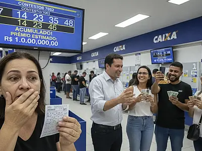 Sorteio da Quina realizado no Espaço da Sorte em São Paulo atrai milhares de apostadores em busca do prêmio milionário.