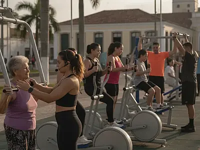 Guarujá inaugura academia gratuita com instrutores na Praça 14 Bis; veja como participar