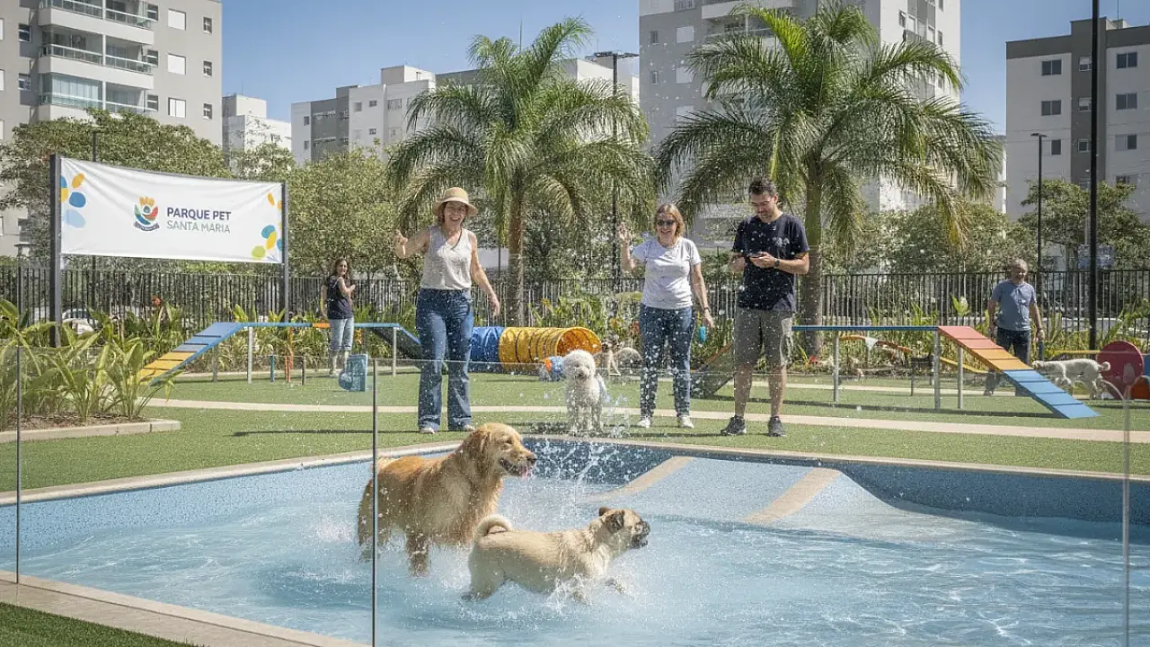 Santos ganha parque com piscina exclusiva para pets; veja como vai funcionar