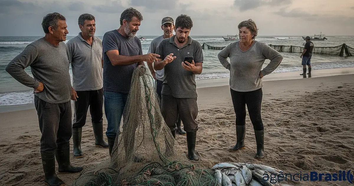 Pesca da tainha no arrasto de praia é suspensa em todo o país após limite de cota ser atingido