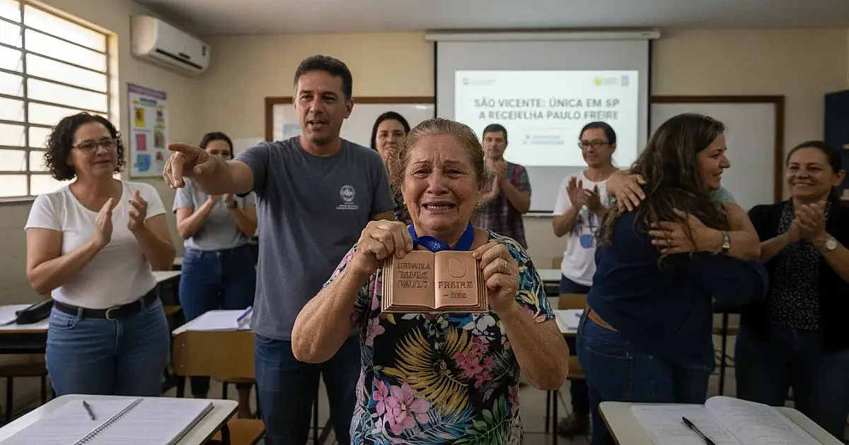 São Vicente é a única cidade de SP a receber a Medalha Paulo Freire do MEC
