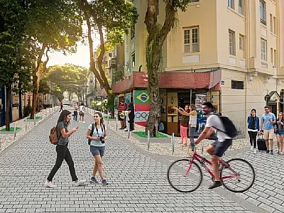 Obras no entorno da Escadaria Selarón criarão o novo Boulevard Selarón na Lapa.