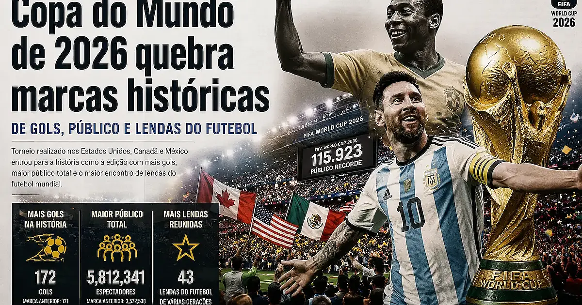Copa do Mundo de 2026 quebra marcas históricas de gols, público e lendas do futebol