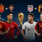 Copa do Mundo 2026: Espanha x Portugal e EUA x Bélgica decidem vaga nas quartas