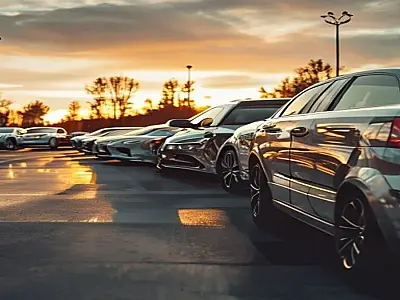 Estoque de veículos novos em concessionária brasileira refletindo o aquecimento do setor automotivo.