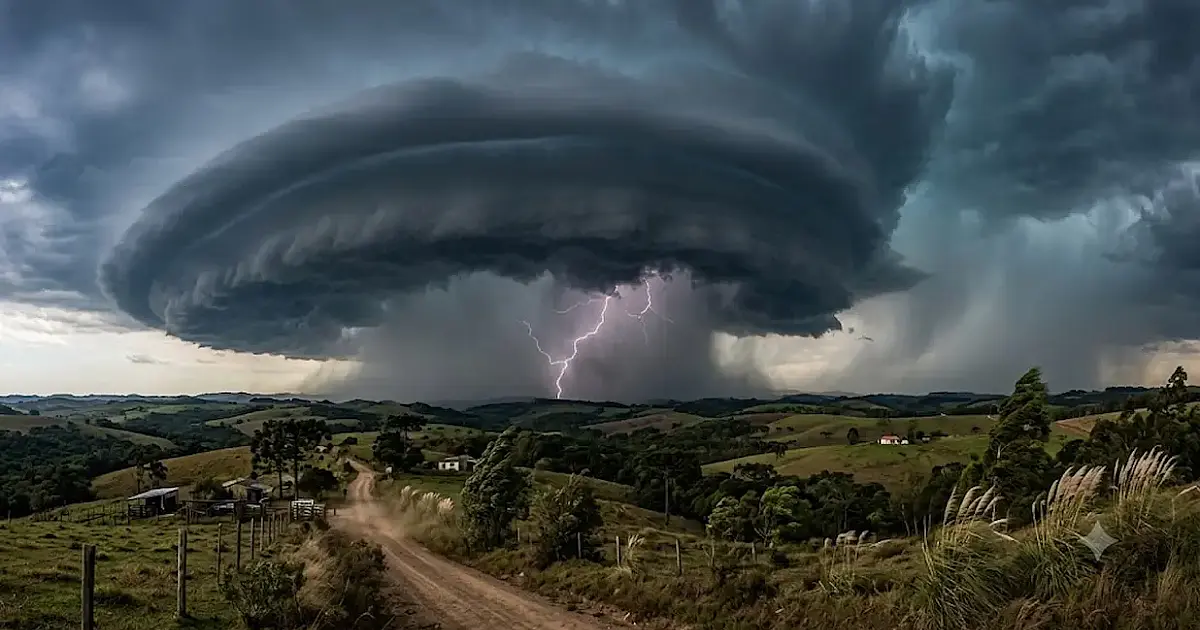Tempestades severas ameaçam o Sul com granizo e ventos de até 90 km/h