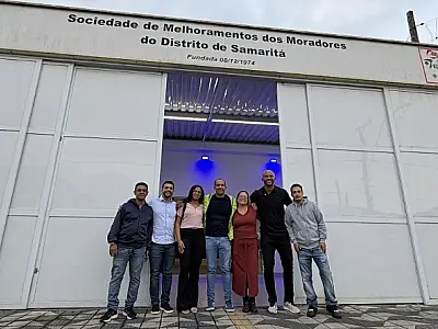 Deputado federal Paulo Alexandre Barbosa anuncia investimentos de R$ 3 milhões ao lado de lideranças de São Vicente.