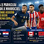 França x Paraguai e Canadá x Marrocos: onde assistir e o que esperar das oitavas da Copa neste sábado