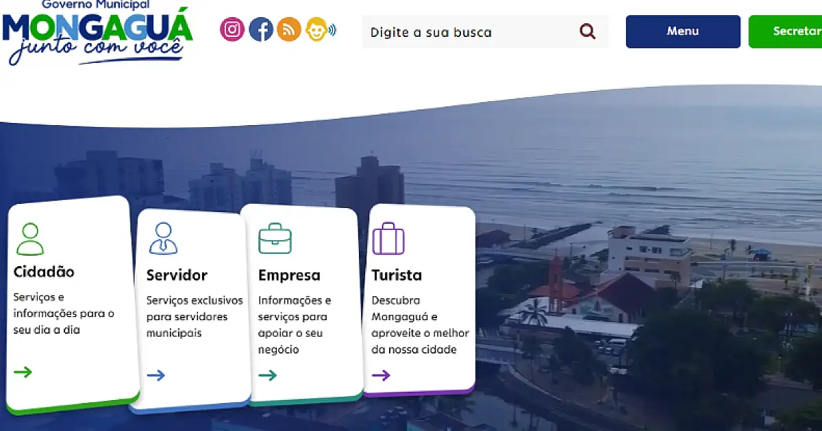 Mongaguá digitaliza serviços públicos com novo portal focado em transparência