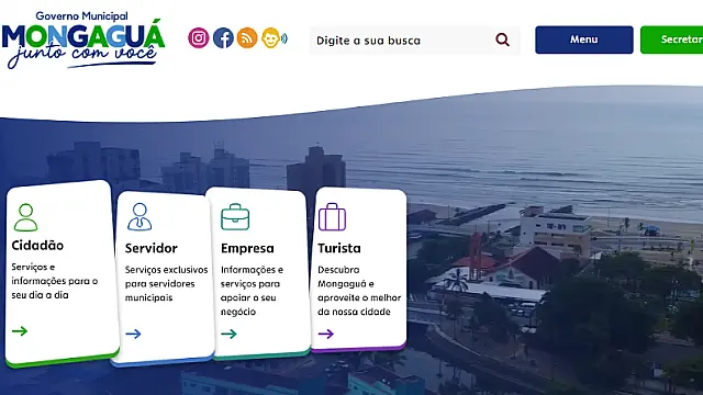 Mongaguá digitaliza serviços públicos com novo portal focado em transparência