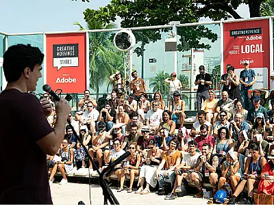 O histórico Cine Roxy, no coração do Gonzaga, em Santos, recebe a próxima edição do CreativeMornings.