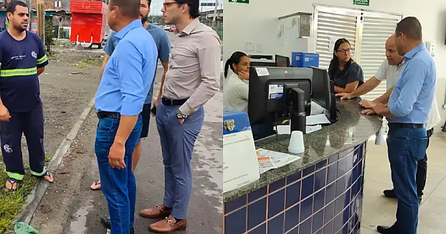 Prefeito de Cubatão, César Nascimento, cobra celeridade em obras de infraestrutura na Vila dos Pescadores.