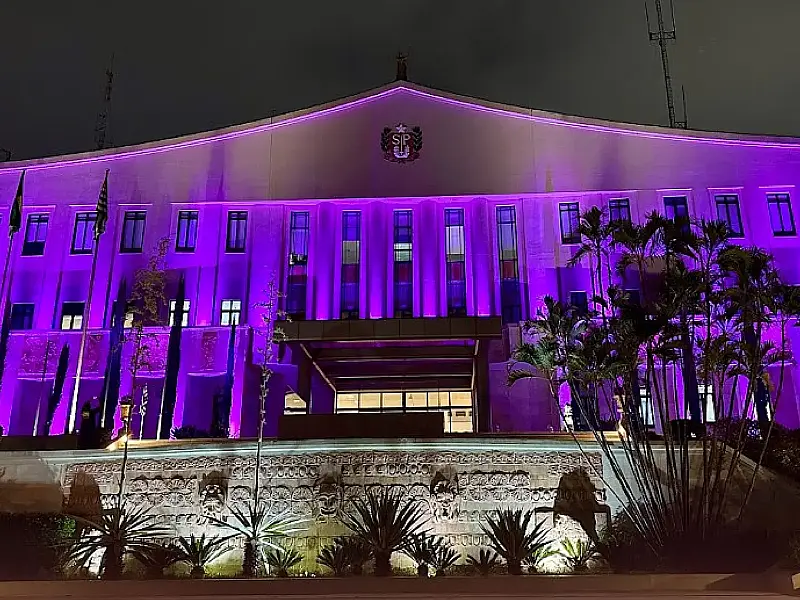 Agosto Lilás: Palácio dos Bandeirantes muda de cor e abre ofensiva contra violência de gênero