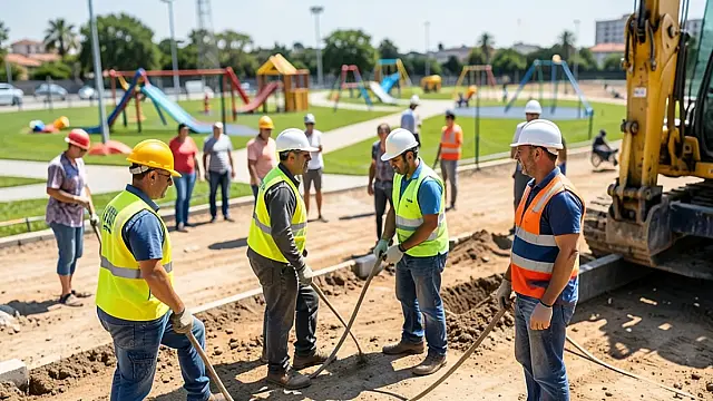 Assinatura do segundo contrato garante sequência nas obras de infraestrutura e lazer na Náutica III, em São Vicente.
