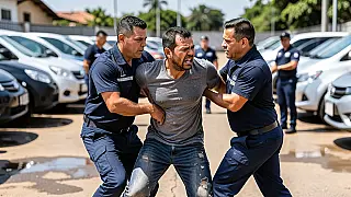 GCM de Guarujá detém homem após invasão e luta corporal em pátio de veículos