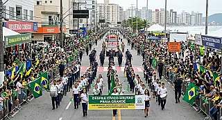 Semana da Pátria em Praia Grande: desfile cívico e agenda cultural agitam o feriado