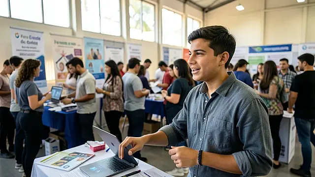 Jovens buscam oportunidades de primeiro emprego e capacitação profissional na Feira do Estudante de Cajati.
