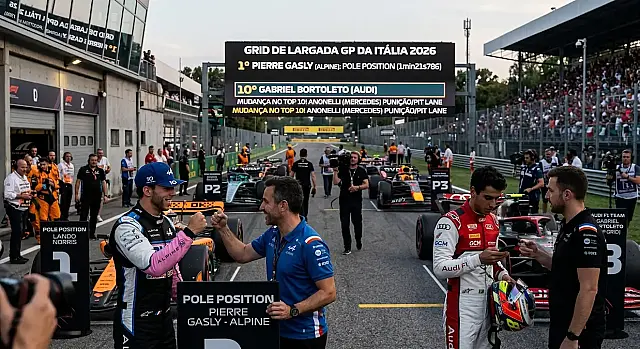 F1: Gasly conquista pole histórica em Monza e Bortoleto herda P10