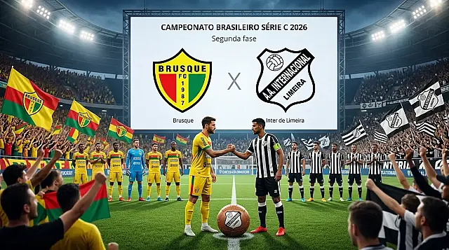 Partida equilibrada de futebol pela Série C do Campeonato Brasileiro.