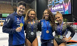 Brasil fecha Copa do Mundo de ginástica com seis medalhas e dois ouros no último dia