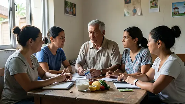 Representação editorial do impacto de reajuste de benefício de transferência de renda no orçamento familiar.