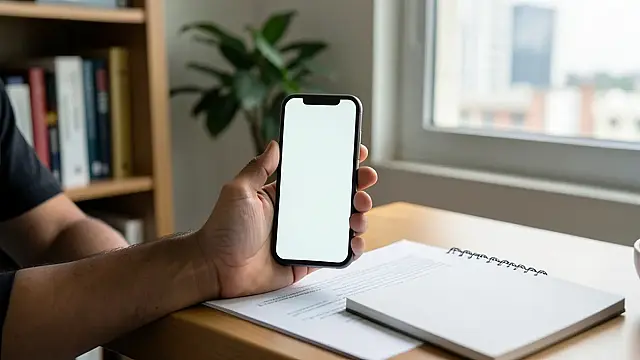 Imagem ilustrativa de eleitor consultando o celular antes da votação; o e-Título oferece serviços da Justiça Eleitoral.