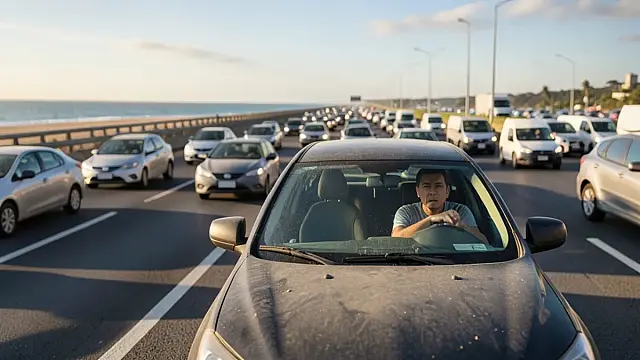 Imigrantes e Anchieta registram lentidão rumo às praias; veja pontos críticos