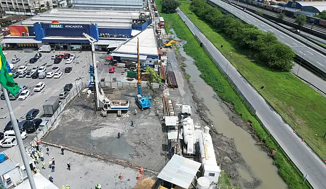 Santos inicia obras de nova estação para combater enchentes na Zona Noroeste.