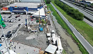 Santos inicia obra de estação que vai bombear 5 mil litros por segundo contra alagamentos na Zona Noroeste