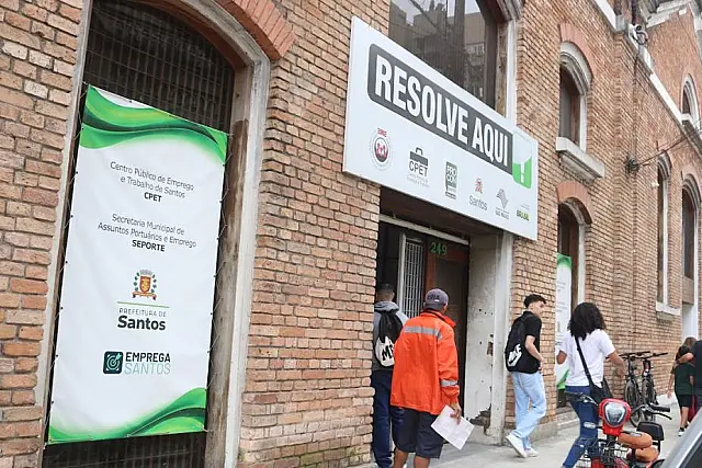 Santos terá mutirão com 215 vagas dia 20.