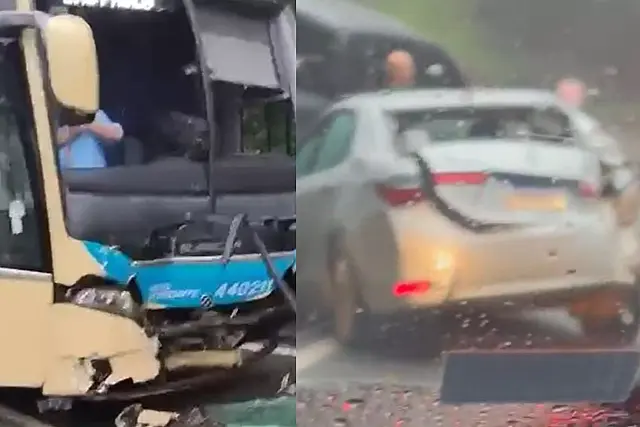 Engavetamento com dez veículos bloqueou a Anchieta em Cubatão e provocou 10 km de congestionamento