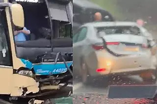 Engavetamento com dez veículos bloqueou a Anchieta em Cubatão e provocou 10 km de congestionamento