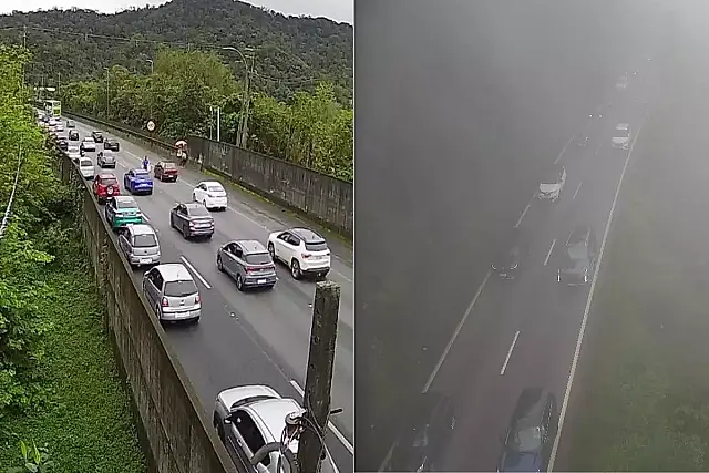 Volta do feriado provoca 40 km de congestionamento nas estradas da Baixada Santista; veja os trechos